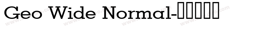 Geo Wide Normal字体转换